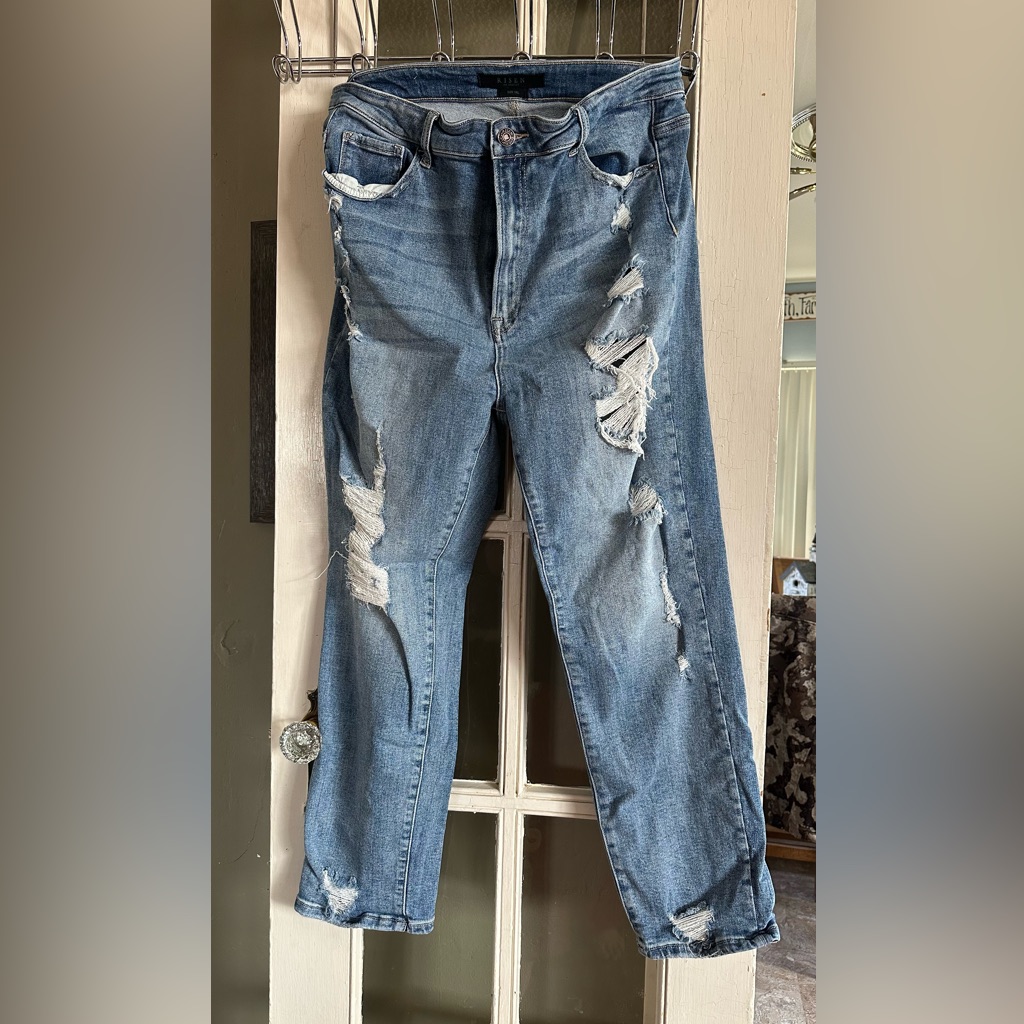Risen Distressed Jeans Size 1x